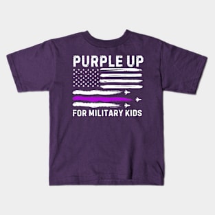 PURPLE UP FOR MILITARY KIDS Kids T-Shirt